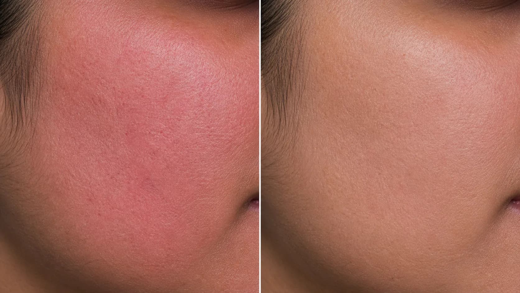 Sensitivity and flushing before-and-after pair